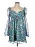 Sky To Moon 100% Polyester Teal Casual Dress Size L - photo 1