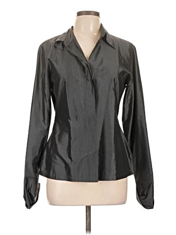 Express Long Sleeve Silk Top (view 1)