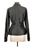 Express 100% Silk Metallic Gray Long Sleeve Silk Top Size 11 - 12 - photo 2