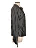 Express 100% Silk Metallic Gray Long Sleeve Silk Top Size 11 - 12 - photo 4