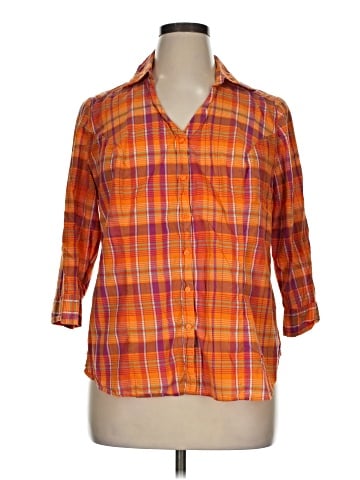 Lane Bryant 3/4 Sleeve Button-Down Shirt (view 1)