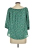 West Kei 100% Polyester Green 3/4 Sleeve Blouse Size L - photo 2