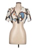 Shein Tan Short Sleeve Blouse Size L - photo 1