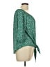 West Kei 100% Polyester Green 3/4 Sleeve Blouse Size L - photo 4