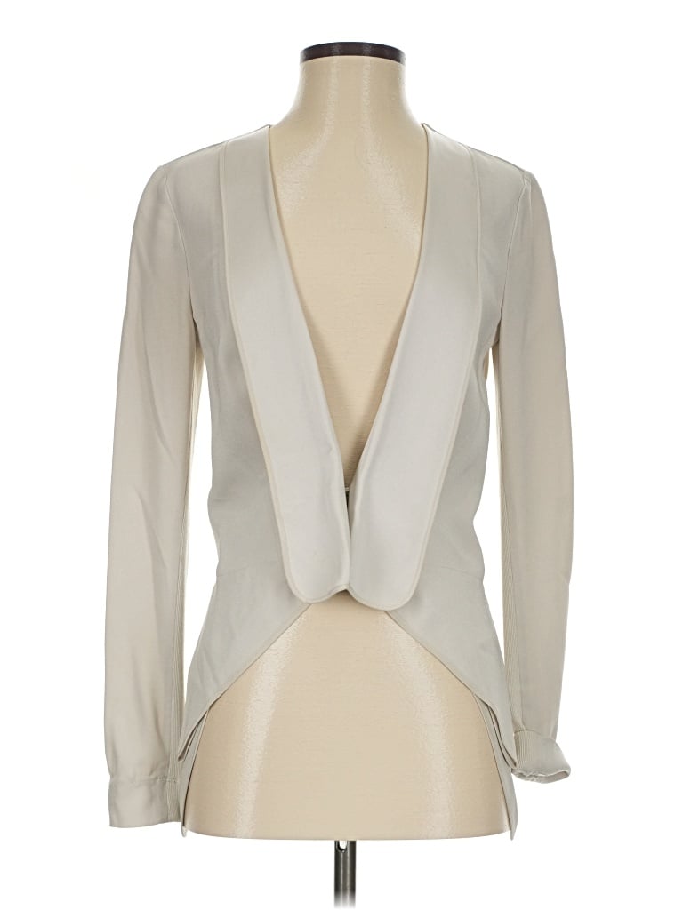 Pre-owned Bcbgmaxazria Blazer Jacket In Ivory