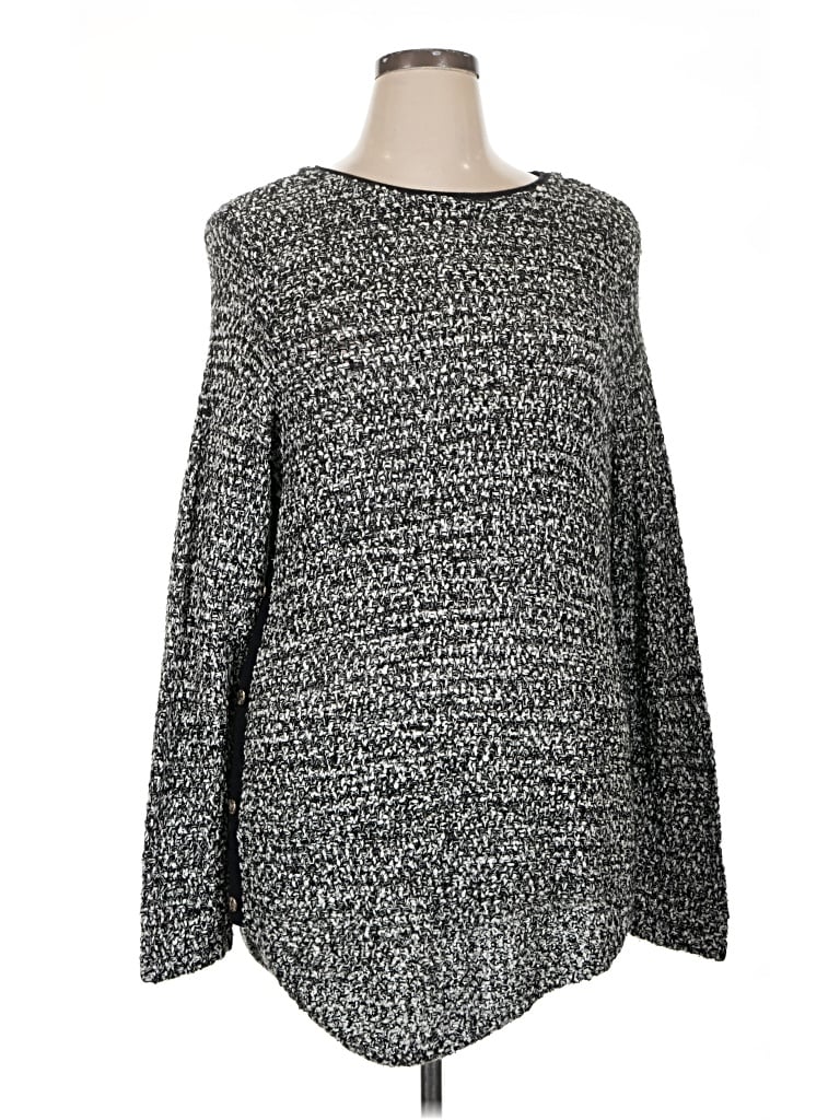 Pre-owned Zenergy By Chico's Pullover Sweater In Gray