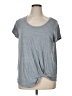 Akini Gray Short Sleeve Top Size XL - photo 1