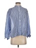 Gap Stripes Blue 3/4 Sleeve Button-Down Shirt Size S - photo 1