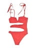 Blue Life Stripes Red One Piece Swimsuit Size S - photo 1