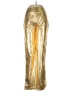 Hosbjerg 100% Polyester Metallic Gold Casual Pants Size 6 - photo 1