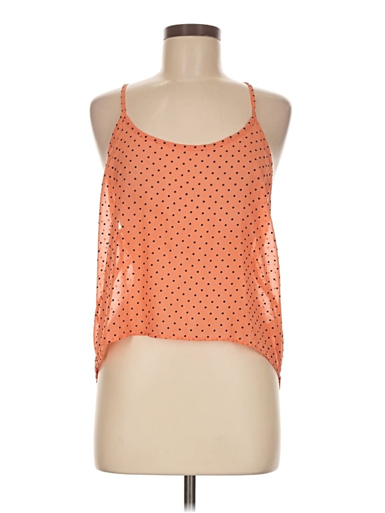 Pre-owned Everly Tank Top Orange Halter Neckline Tops