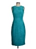 Calvin Klein Solid Teal Cocktail Dress Size 4 - photo 1