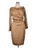 Magaschoni Solid Tan Cocktail Dress Size 14 - photo 1