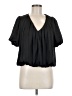 ASTR The Label 100% Polyester Black Short Sleeve Blouse Size M - photo 1