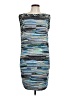 BCBGMAXAZRIA Graphic Blue Casual Dress Size L - photo 1