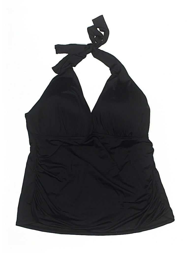 La Blanca Swimsuit Top Black Solid Pattern Swimwear
