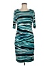 Connected Apparel Graphic Teal Cocktail Dress Size 8 - photo 1