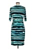 Connected Apparel Graphic Teal Cocktail Dress Size 8 - photo 2