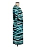 Connected Apparel Graphic Teal Cocktail Dress Size 8 - photo 4