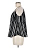 Lush 100% Polyester Stripes Black Sleeveless Blouse Size M - photo 5