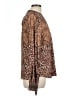 Hale Bob Animal Print Brown Long Sleeve Blouse Size L - photo 4