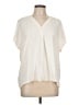 Ann Taylor 100% Polyester Ivory Short Sleeve Blouse Size L - photo 1