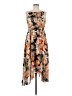 Unbranded Floral Orange Cocktail Dress Size EU 38 / US 8 - photo 1