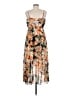 Unbranded Floral Orange Cocktail Dress Size EU 38 / US 8 - photo 2