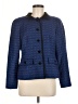 Nina Mclemore Print Blue Wool Blazer Size 6 - photo 1