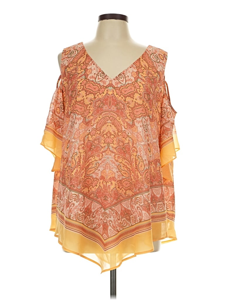 Pre-owned Dr2 Sleeveless Blouse In Orange