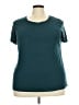 Danskin Now Solid Teal Active T-Shirt Size 3X - photo 1