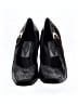 Ivory 100% Leather Houndstooth Black Heels Size EU 38 1/2 - photo 2