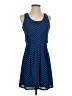 Emmelee 100% Polyester Chevron-herringbone Blue Casual Dress Size S - photo 1