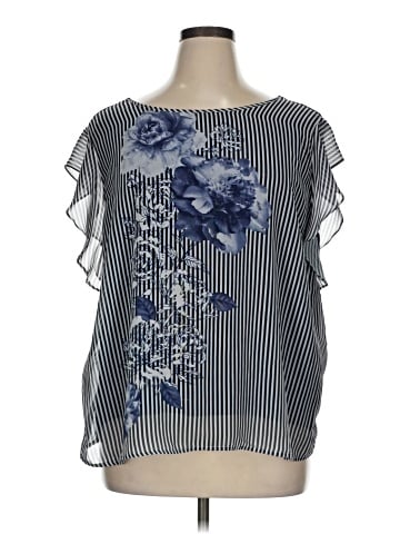 DG^2 by Diane Gilman Short Sleeve Blouse (view 1)