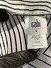 CAbi 100% Polyester Stripes Silver Short Sleeve Blouse Size S - photo 7