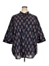Roaman's Paisley Blue 3/4 Sleeve Button-Down Shirt Size 26 - photo 1