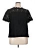 CeCe Black Short Sleeve Blouse Size XL - photo 1