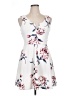 Trixxi Floral White Casual Dress Size XL - photo 1