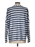 For The Republic 100% Rayon Stripes Blue Long Sleeve Blouse Size L - photo 2