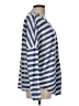 For The Republic 100% Rayon Stripes Blue Long Sleeve Blouse Size L - photo 4