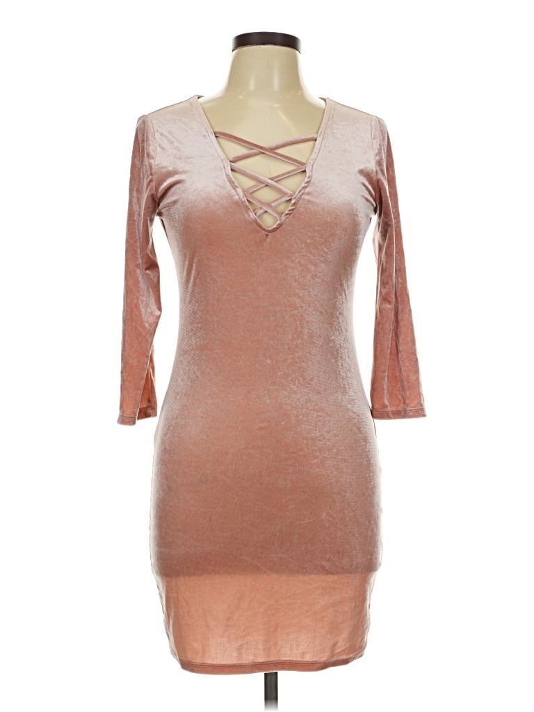 Pre-owned Ambiance Cocktail Dress In Tan