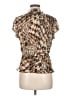 Studio 1940 100% Polyester Brown Short Sleeve Blouse Size M - photo 2