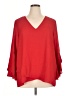 Zac & Rachel 100% Polyester Red 3/4 Sleeve Blouse Size XL - photo 1