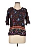 Chances R 100% Rayon Black 3/4 Sleeve Blouse Size L - photo 1