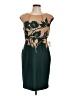 Connected Apparel Graphic Green Cocktail Dress Size 10 (petite) - photo 1