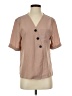 Unbranded Tan Short Sleeve Blouse Size S - photo 1