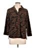 Investments 100% Polyester Tweed Brown 3/4 Sleeve Blouse Size L (petite) - photo 1