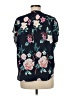 Amour Vert 100% Silk Floral Blue Blouse Size M - photo 2
