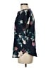 Amour Vert 100% Silk Floral Blue Blouse Size M - photo 5