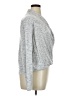 Mesh + Lace Silver Gray Pullover Sweater Size XL - photo 4